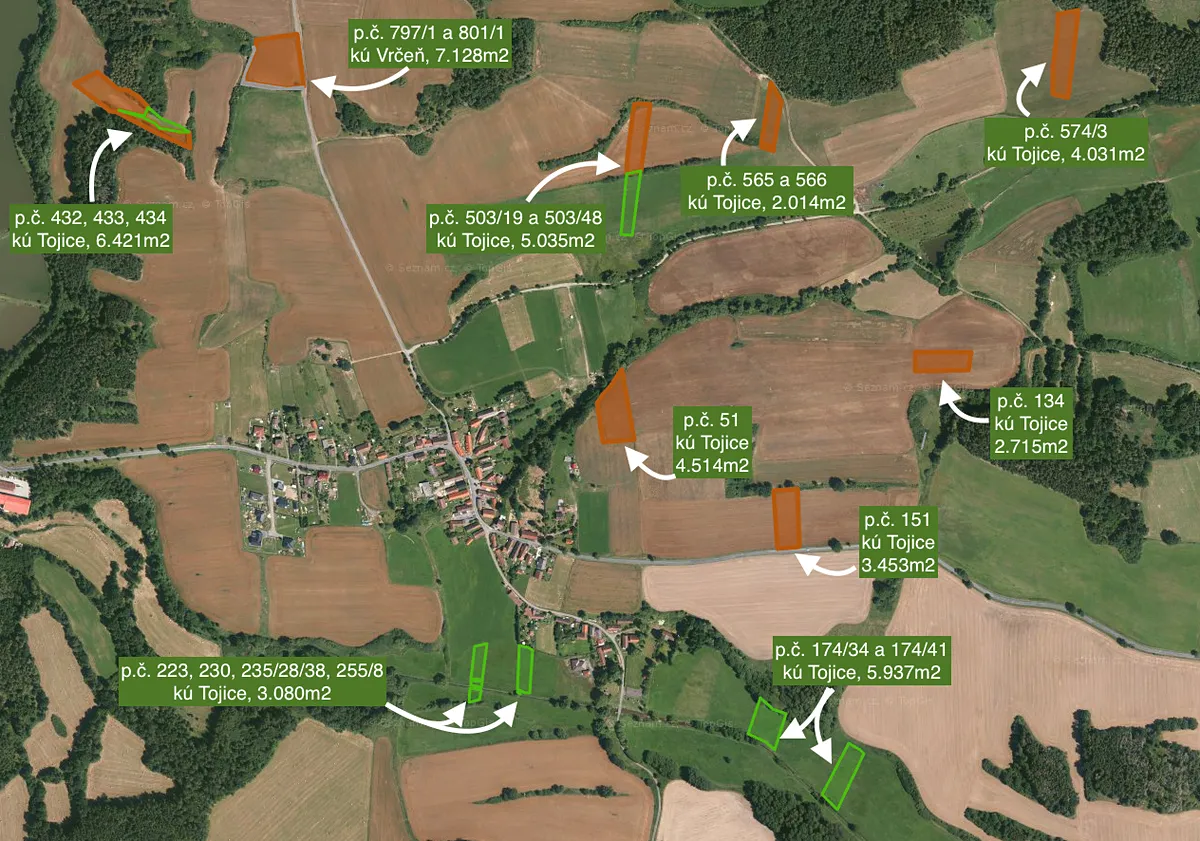 Prodej pole 44359 m²